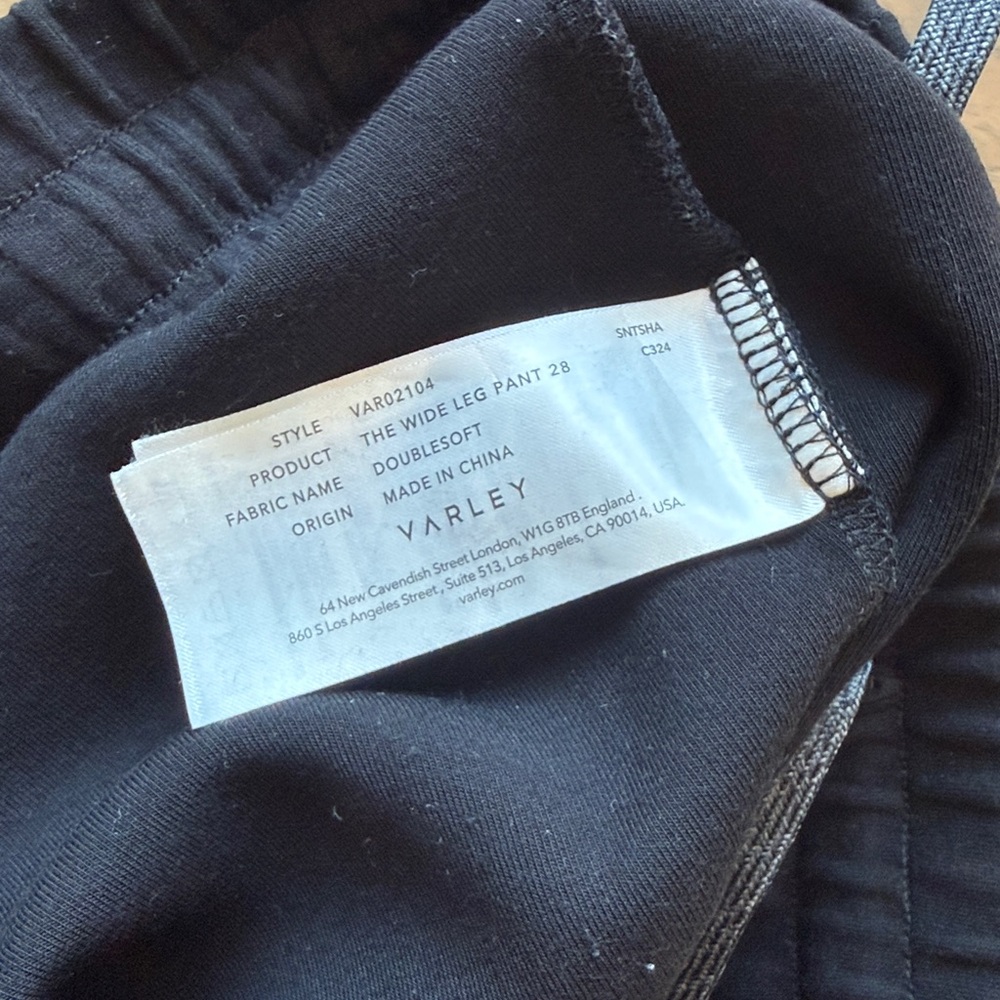 Varley The Wideleg Pant 28 Doublesoft Black Pants XXS - Picture 5 of 8